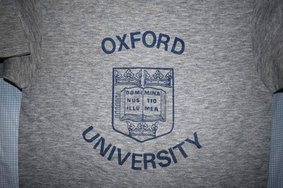 Young Adult Medium Cotton Blend Oxford University Tshirt