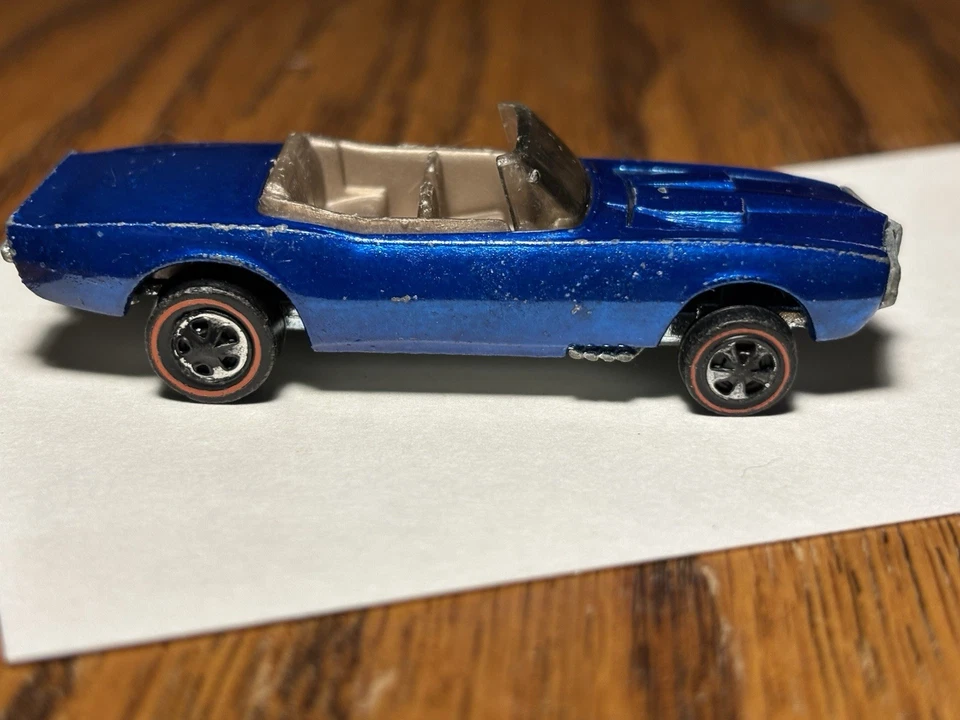 Hot Wheels Redline 1968 Custom Firebird interior azul tostado original de colección de EE. UU. Foto 2 de 4