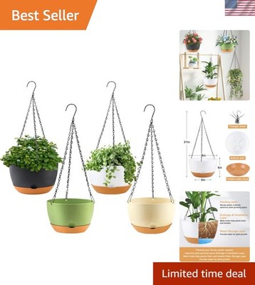 white self watering planter Devoe 15 Ceramic Self Watering Pot