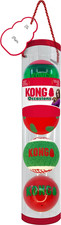 KONG Christmas Gift Holiday Occasions Balls Dog Fetch Toy - 4 Pack - Medium