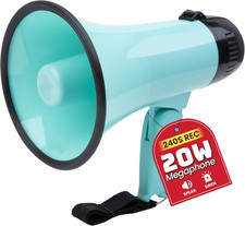 Mymealivos 20W Megaphone Bullhorn, Built in Siren  240S Recording, 5.4" 8.6" Po