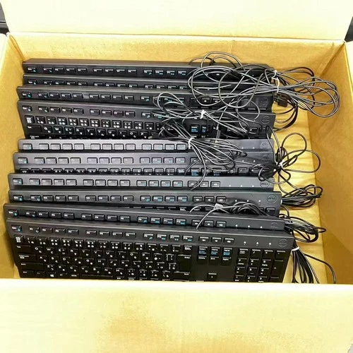 Lot of 10 DELL KB216t Wired USB Keyboard Genuine OEM Tested External Desktop PC