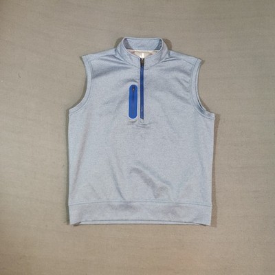 Johnnie-O Vest Men's Medium Denny Performance 1/4 Zip Blue Golf
