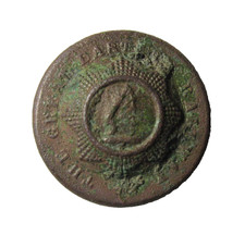 Great Eastern Railway Uniform Button in display case circa 1870