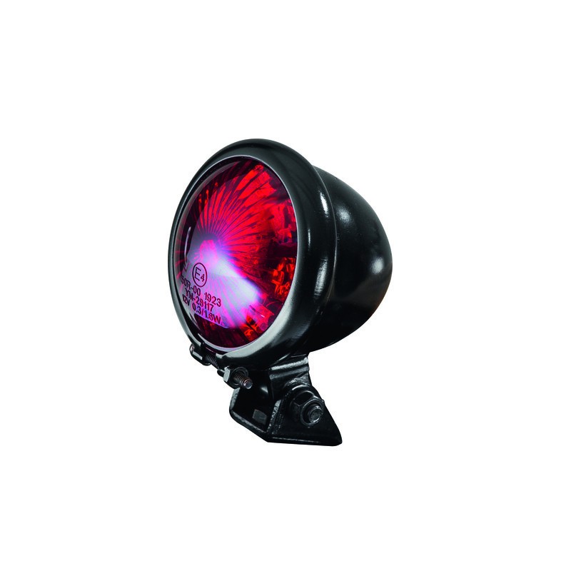 Feu arrière LED rouge Bihr EGG noir homologué pour personnalisation moto