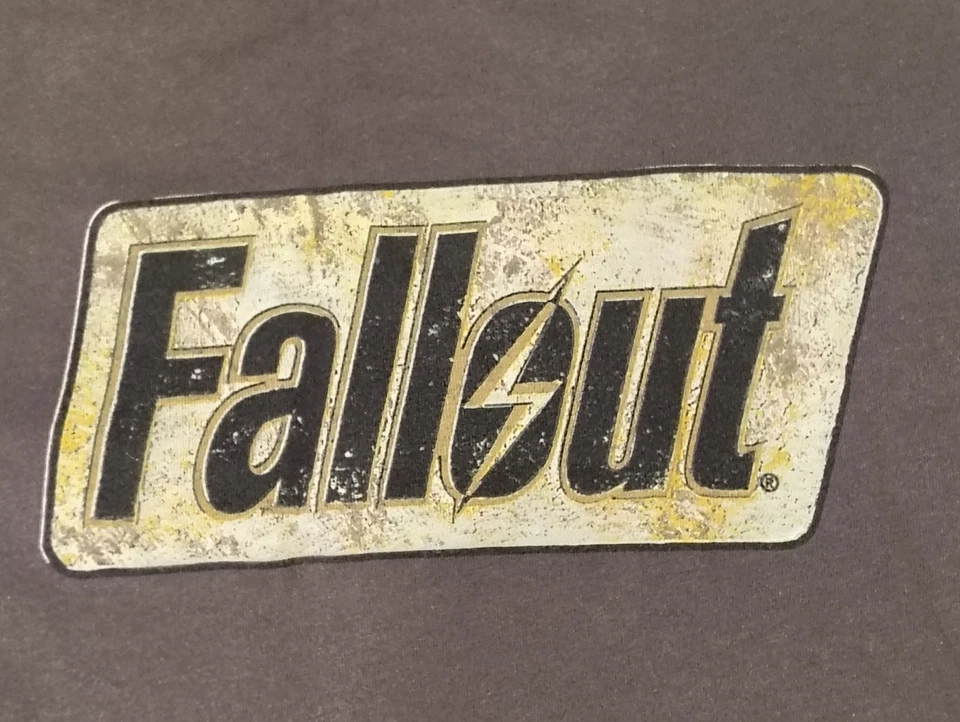 Official Fallout Logo Size Small Dark Grey T-shirt - Image 2 of 4
