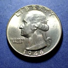1946 Washington Quarter  Near Ch. BU