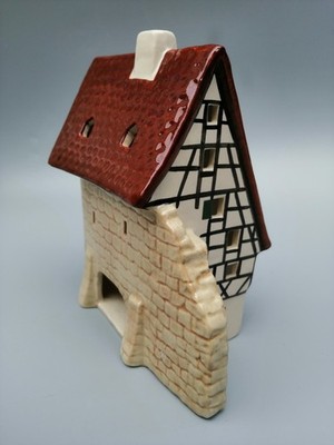 Leyk Lighthouse Half House 16 x 13 x 8.5 cm Brown Roof Unique Rare Model