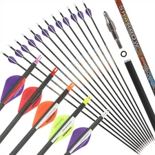 31" Pure Carbon Arrows SP250-600 Archery Recurve Bow Compound Bow Target Hunting