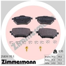 Satz Bremsbeläge Bremsklötze hinten für Peugeot 3008 MR 2 MC 308 LB 3 | 24110