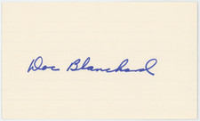 Doc Blanchard Heisman Trophy Autographed Signed Index Card AMCo COA 31059