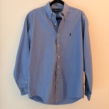 Ralph Lauren Classic Fit Dress Shirt Men s 15.5 34/35 Blue Button Down