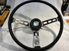 1971 - 1974 Amc Javelin Amx Hornet Black 3 Spoke Rally Steering Wheel Oem 71 72 1971 - 1974 Amc Javelin Amx Hornet Black 3 Spoke Rally Steering Wheel Oem 71 72