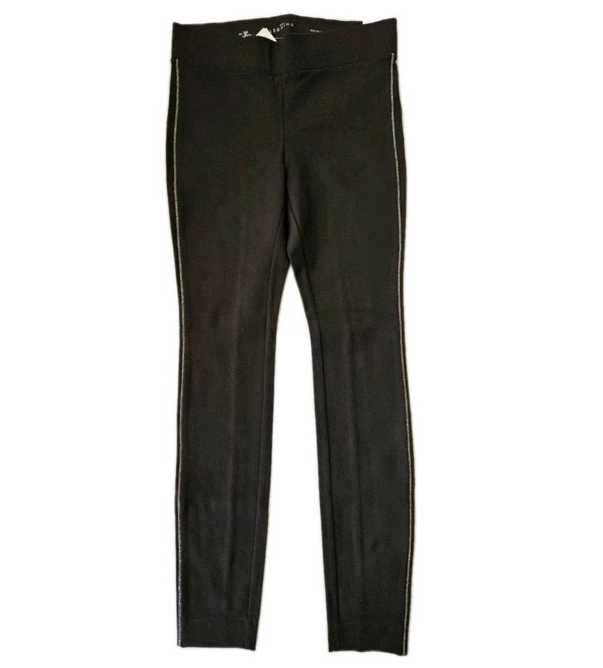 WHITE HOUSE Black Market The Legging Metallic Stripe Chain Detail Ponte BHWM - Image 2 of 4