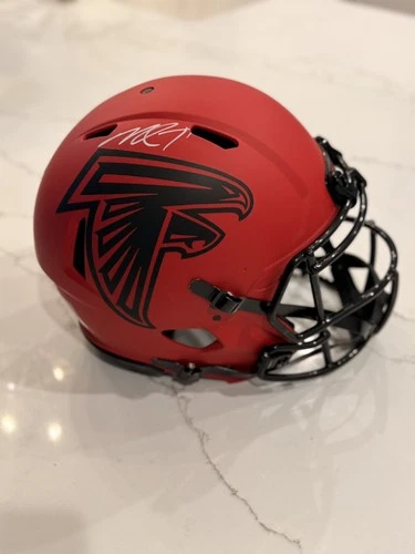 Michael Vick Atlanta Falcons Autographed Riddell Rave Speed Authentic Helmet