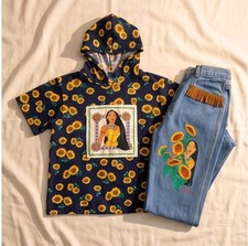 Vintage Disney Pocahontas Outfit Girls Size 8/10 Sunflowers Top And Pants