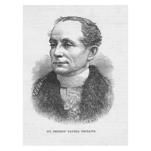 LONDON Mrs Sheriff Faudel Phillips - Antique Print 1884