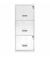 Pierre Henry 3 Drawer Maxi A4 Filing Cabinet 400x400x960mm Bright White