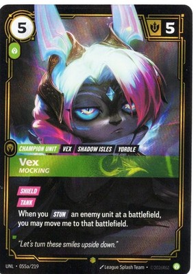 Vex Mocking 055a/219 Showcase Alternate Art Foil Riftbound Unleashed TCG NM