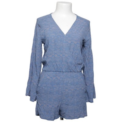H&M, Jumpsuit, Größe: 38, Blau/Beige/Mehrfarbig, Viskose, Damen #dNx