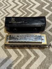 VINTAGE HOHNER CHROMONICA 260 HARMONICA MADE in GERMANY w/ ORIGINAL CASE