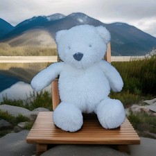 Carters 2023 White Teddy Polar Bear Baby Just One You Lovey Plush Toy 10" HTF