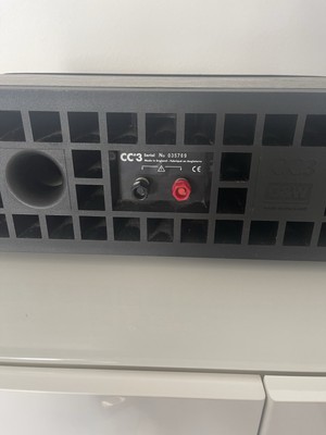 Bowers & Wilkins B&W CC3 Black Center Channel Home Theater Speaker