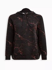 Torrid Hoodie - Everyday Fleece Black Marble Size 00 NWT MSRP 59.50