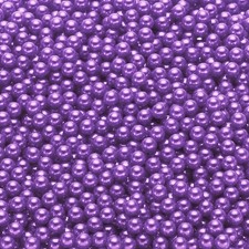 2500Pcs Faux Pearl for Crafting 6mm No Hole ABS Round Pearls Beads Deep Purple