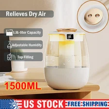 Large Ultrasonic Humidifiers For Bedroom Room Office Cool Mist Air Humidifier US