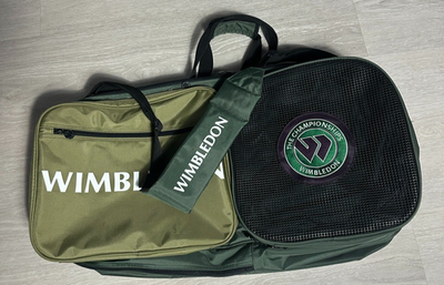 Wimbledon The Championships Tennis Racket Bag Green Purple Vintage