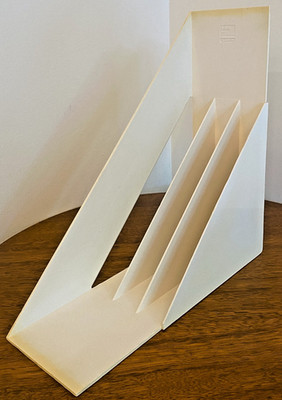 Vintage 1970s Heller Giotto Stoppino Record / Vinyl Holder - White - MidCModern