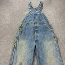 Dickies Dungarees Adult 32x30 Blue Bib Overalls Denim Workwear Carpenter Men