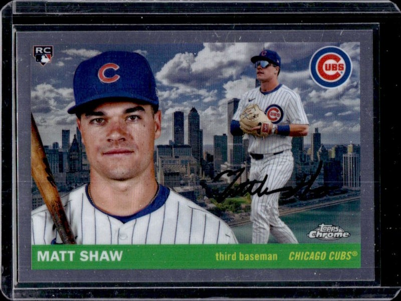 2025 Topps Chrome Platinum Matt Shaw 1955 City Variations RC #55CV-20 Cubs