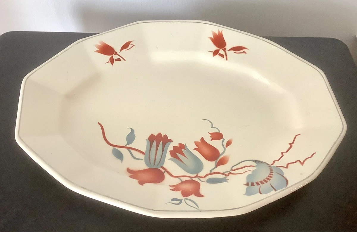 Plat de decoration faience de nevers - Arts de la table