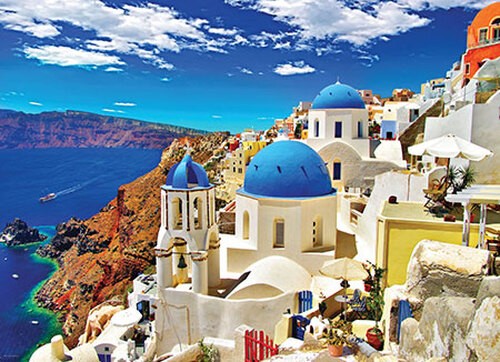 Puzzle (1000 T.) Oia Auf Santorini Griechenland (Eurographics) Neu/Ovp-image