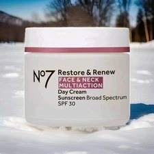 No7 Restore & Renew Face & Neck Multi Day Cream Frangrance Free SPF 30 NWOB