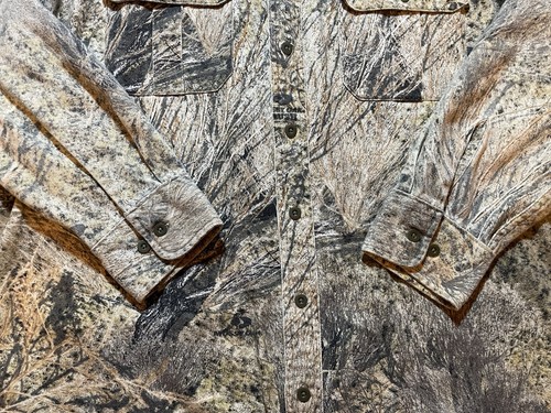 VTG Cabela’s Mossy Oak Brush Camouflage Shirt Button Up Long Sleeve Mens XL Tall - Picture 5 of 8