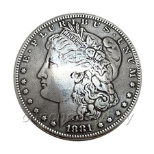 Morgan dollar coin concho Antique Color size 1-1/2" Leather Craft Art screw back