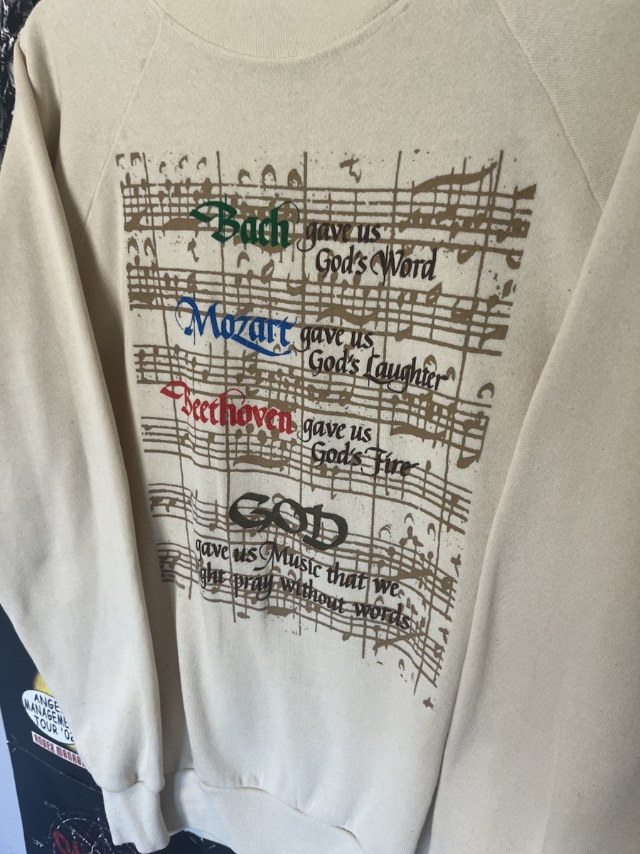 Vintage 90s Sweatshirt Sweater Crewneck Sz XL Mozart Bach