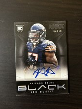 Jon Bostic 2013 Panini Black Rookie Signatures Autograph Platinum /10 RC Auto SP