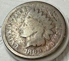1869/9 Nice Old Indian Cent, Red-Brown, Part Liberty Ungraded Good Date - B19-16