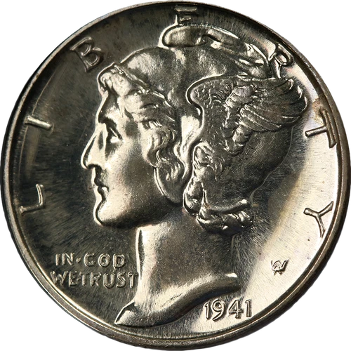 1941 Mercury Dime CAC Sticker PCGS PR66 Superb Eye Appeal Strong Strike