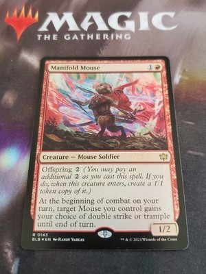 mtg bloomburrow mouse cards Magic The Gathering - Tokens - Manifold Bloomburrow (BLB) #143 Illustrated by Randy Vargas Magic Why are Mice So Strong?!?!?