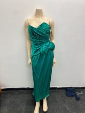 Vintage GUNNE SAX by Jessica McClintock Dark Green Sleeveless dress with bow