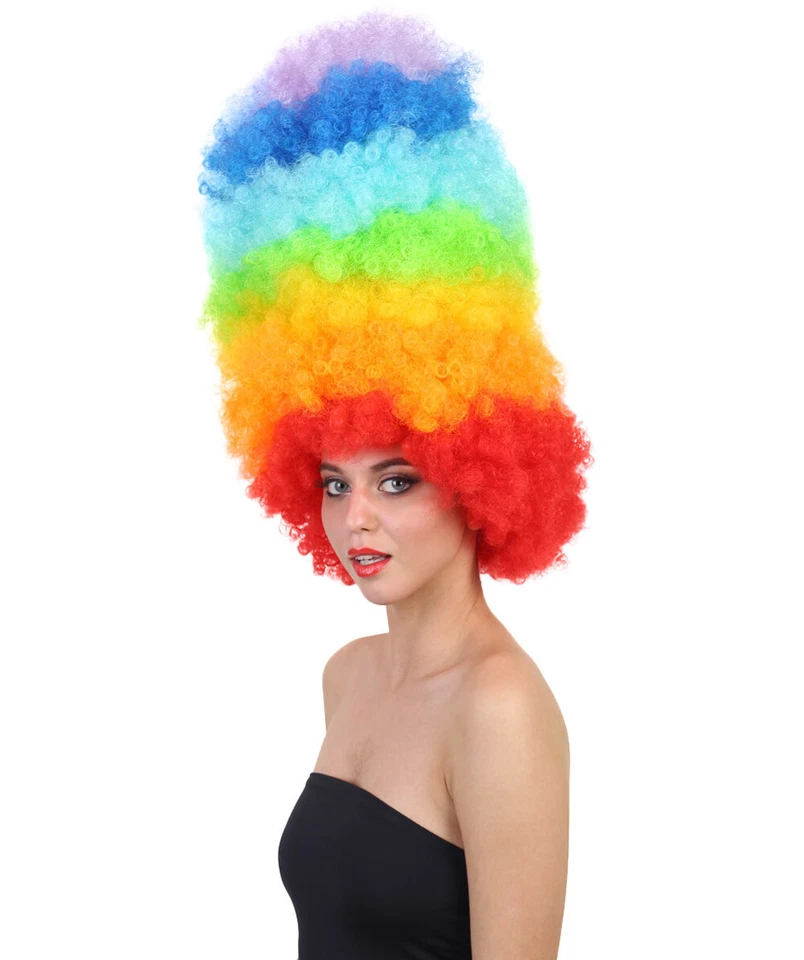 Peluca para mujer Jumbo Afro Arco Iris talla súper adulto HW-083 Foto 3 de 4
