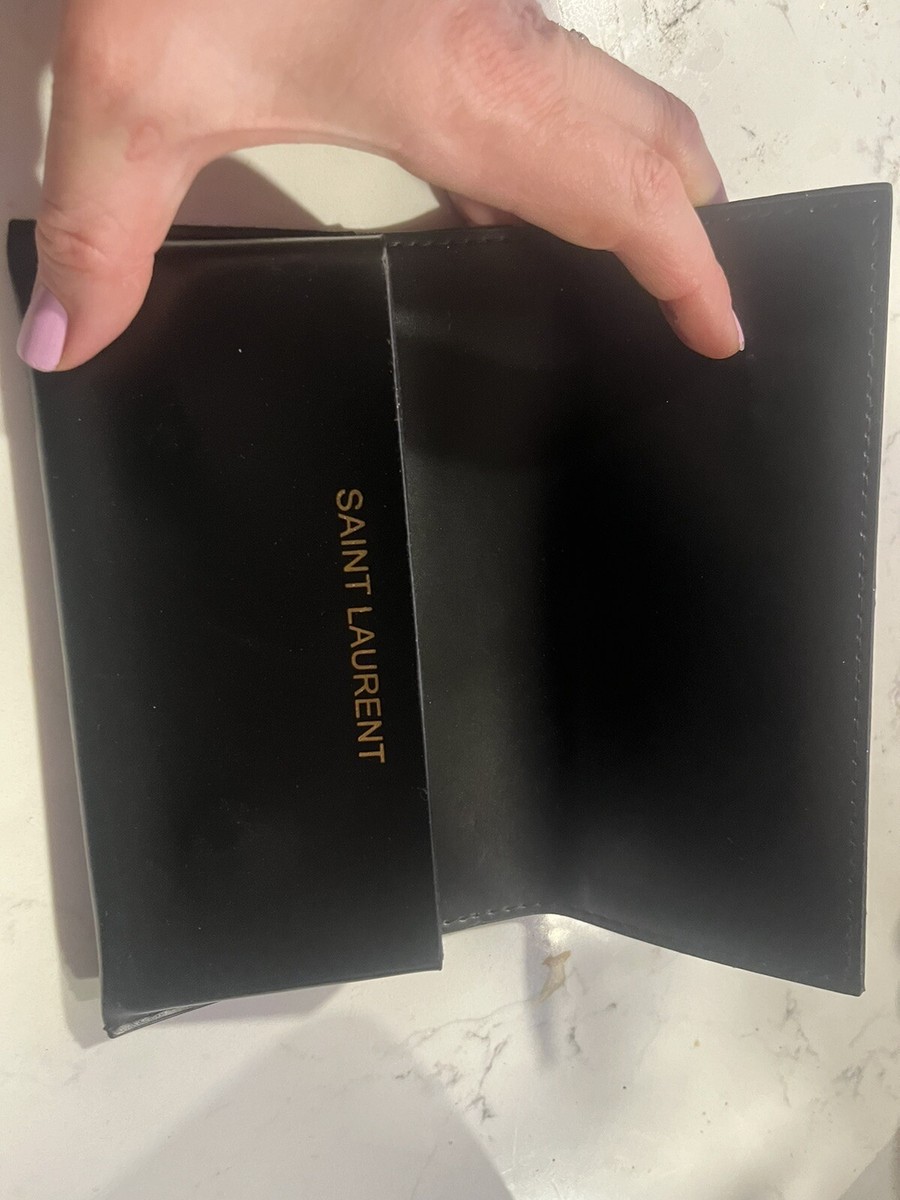 Saint Laurent Leather Sunglasses Eyeglasses Case Magnet Closure