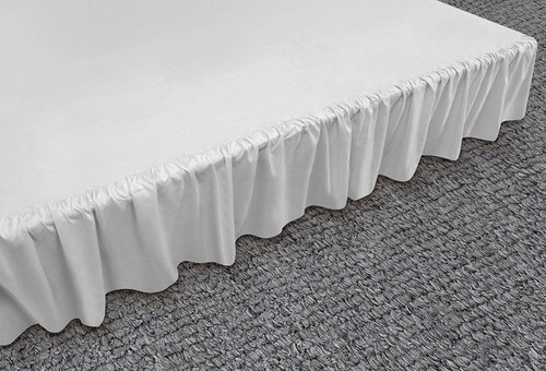 VERSATILE PLAIN DUST RUFFLE AROUND ALL CORNERS 1PC BED BEDDING REGULAR SKIRT - Picture 2 of 11