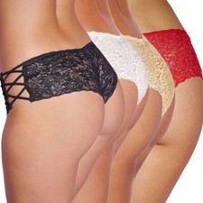 UK Women Sexy Briefs French Red Knickers Briefs Ladies Underwear GString Panties