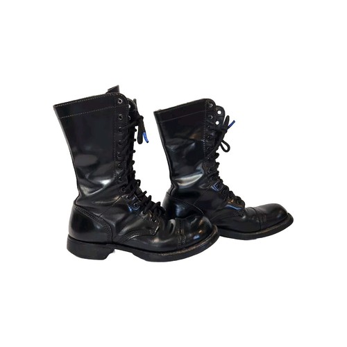 CORCORAN 1515 Women's 9M Combat Military Jump Boots Punk Black Leather Cap Toe